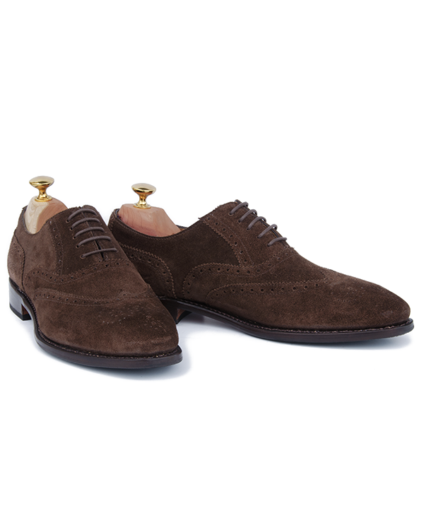 Rosendal Dark Brown Suede - Half Rubber Sole